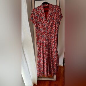 Lauren Ralph Lauren Floral Red Maxi Dress 18